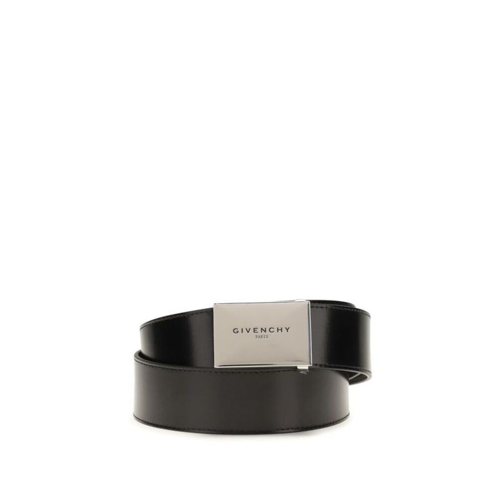 Givenchy Black Calf Leather Bos Taurus Regular Men's Belt